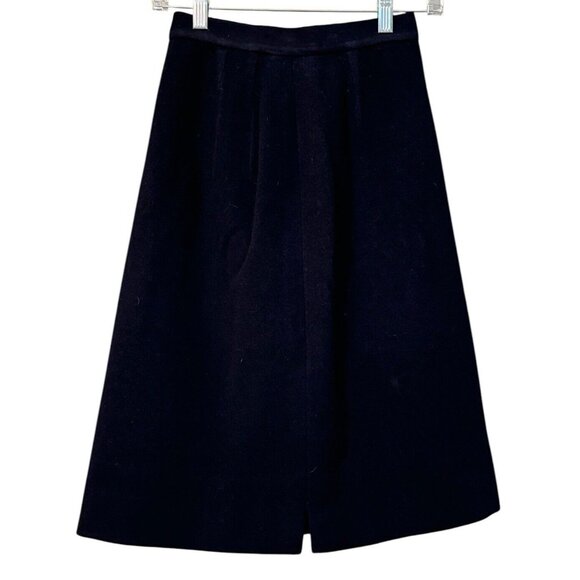 FORSTMANN Wool Angora Hair Women Blue Faux Fur Collar Sz Measured & Skirt VTG - Picture 3 of 16